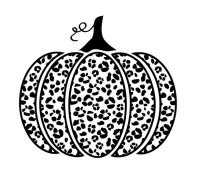 Vector Leopard Pumpkin Stock Illustration