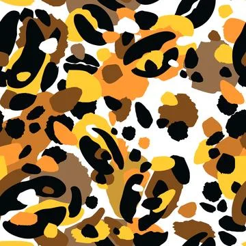 Vector leopard seamless pattern. Abstract animal design. Wild nature. Safari  Stock Illustration