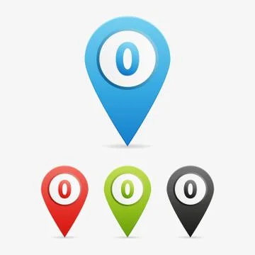 Vector letter and number pointers Stock Illustration