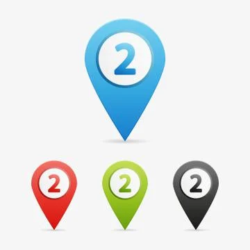 Vector letter and number pointers Stock Illustration