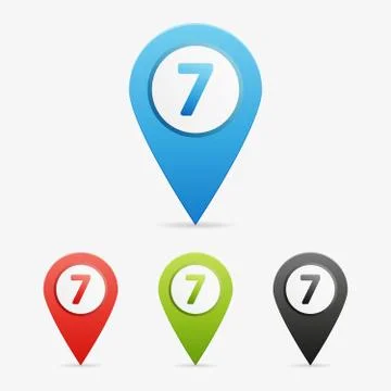 Vector letter and number pointers Stock Illustration