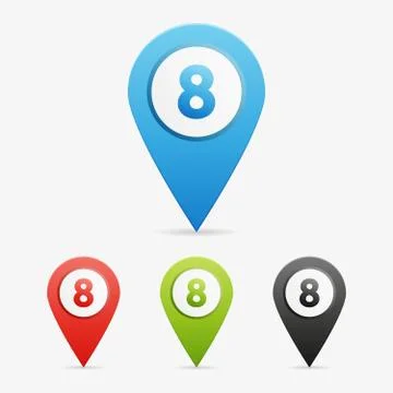 Vector letter and number pointers Stock Illustration