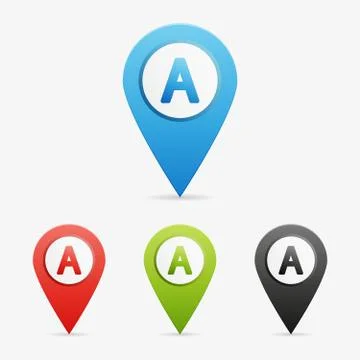 Vector letter and number pointers Stock Illustration