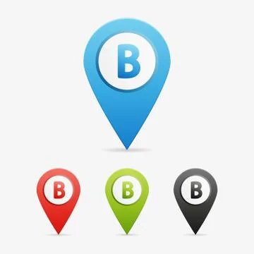 Vector letter and number pointers Illustrazione stock