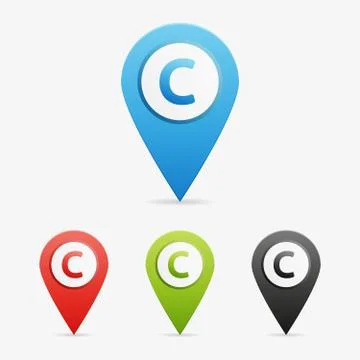 Vector letter and number pointers Stock Illustration