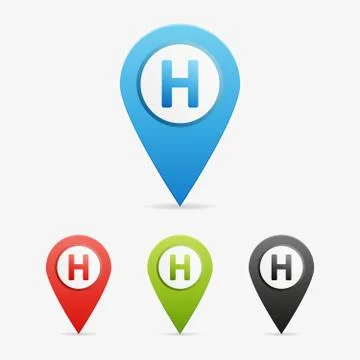 Vector letter and number pointers Stock Illustration