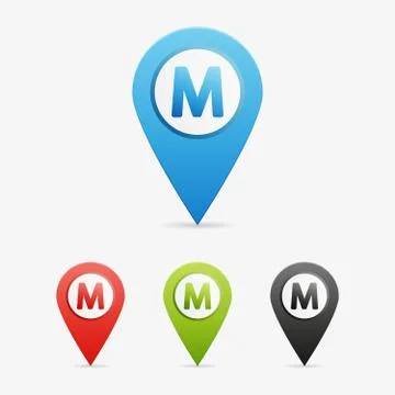 Vector letter and number pointers Stock Illustration