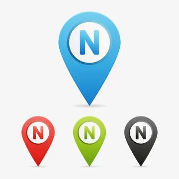 Vector letter and number pointers Illustrazione stock