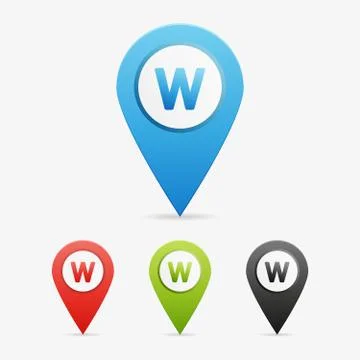 Vector letter and number pointers Stock Illustration