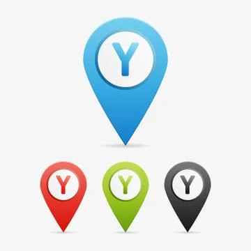 Vector letter and number pointers Stock Illustration