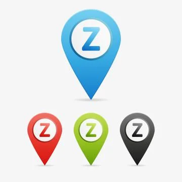 Vector letter and number pointers Stock Illustration