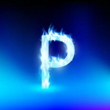 Vector letter with blue fire Stock-Illustration
