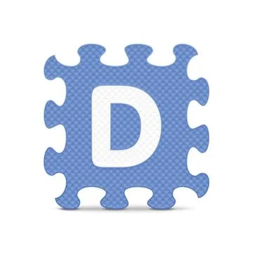 Vector letter "d" written with alphabet puzzle Stock Illustration