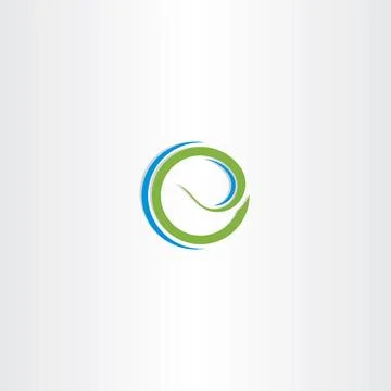 Vector letter e bio organic logo icon Stock Illustration