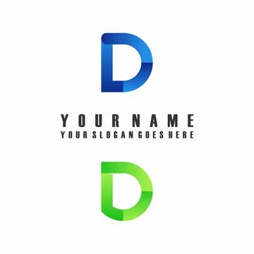 Vector Letter font D which has an attractive shape. Stock Illustration
