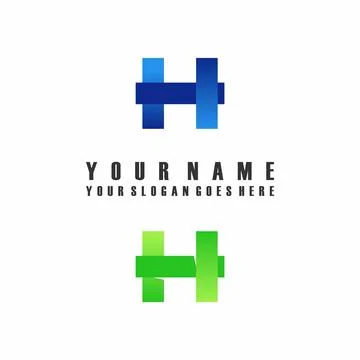 Vector Letter font H which has an attractive shape. Stock Illustration