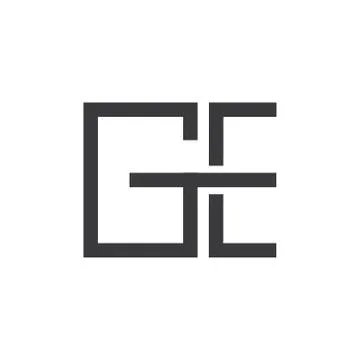 Vector letter g and e illustration icon logo design Stock Illustration