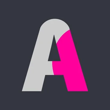 Vector letter A logo design sign Stock Illustration