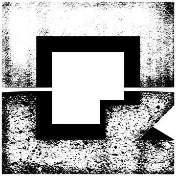 Vector letter made of two grades of concrete. Stock Illustration