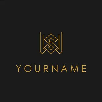 Vector letter or S font. Lineout abstract concept Stock Illustration