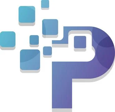 Vector letter p logo Stock Illustration