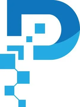 Vector letter p tech logo design ideas Stock Illustration