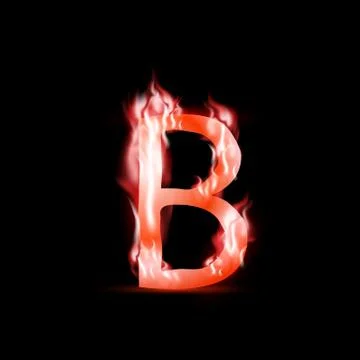 Vector letter with red fire Stock-Illustration