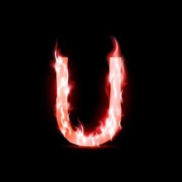 Vector letter with red fire Stock-Illustration