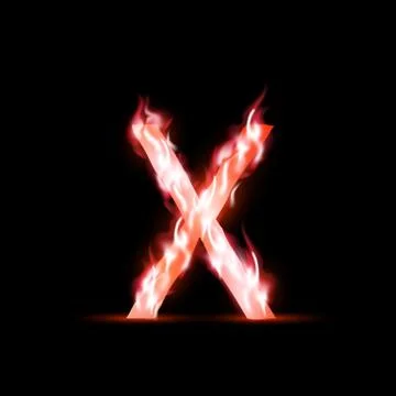 Vector letter with red fire Stock-Illustration