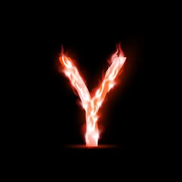 Vector letter with red fire Stock-Illustration