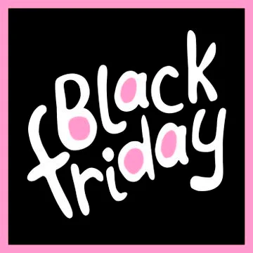 Vector lettering Black Friday. Hand drawn poster, title or design element in  Stock-Illustration