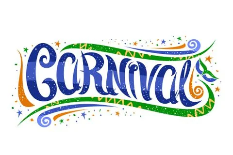 Vector lettering for Carnival Illustrazione stock