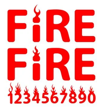 Vector lettering FIRE Stock Illustration