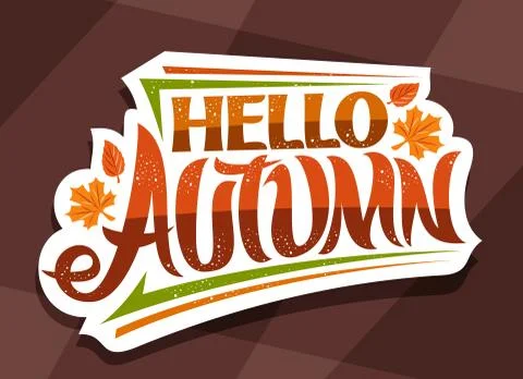 Vector lettering Hello Autumn Stock-Illustration