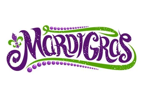 Vector lettering for Mardi Gras Stock-Illustration