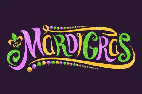 Vector lettering for Mardi Gras Stock-Illustration