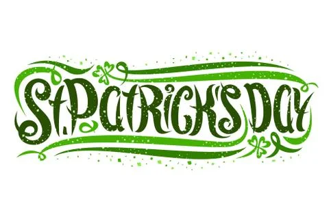 Vector lettering for Saint Patrick's Day Stock Illustration