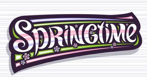 Vector lettering Springtime Stock Illustration