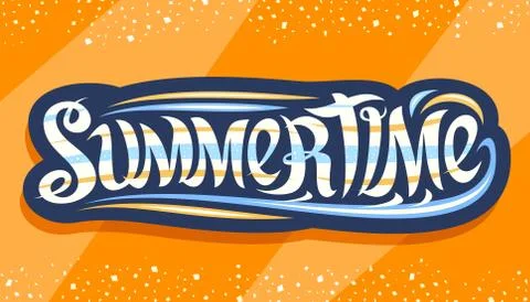 Vector lettering for Summer Time Stock Illustration