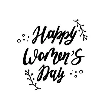 Vector lettering for Womens Day. Stock Illustration