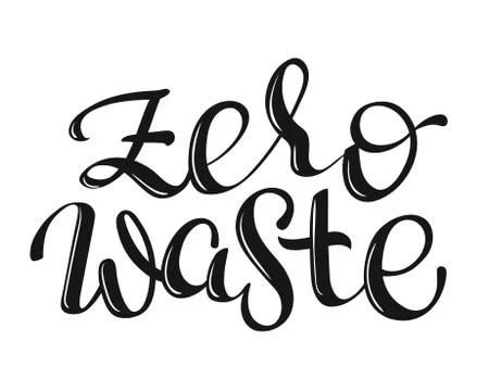 Vector lettering words - Zero Waste - Stock Illustration
