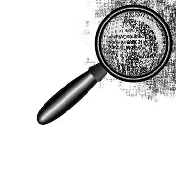 Vector Letters  under Magnifying Glass イラスト素材