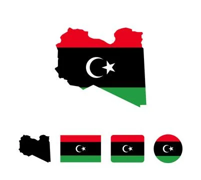 Vector Libya flag. Set of Libya Flags Collection. Stock Illustration