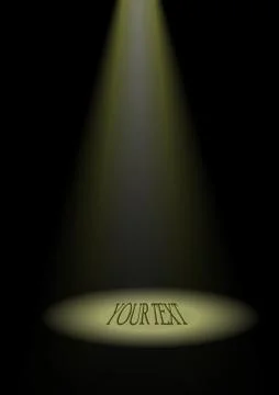 Vector : Light beam from the top to text Stock Illustration