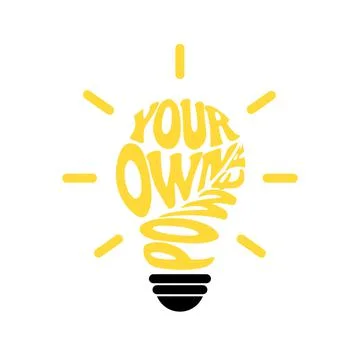 Vector of Light bulb, Creative Typographic Poster. Stock Illustration