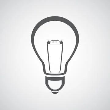 Vector light bulb icon Stock Illustration