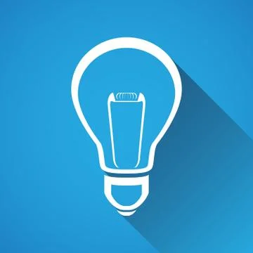 Vector light bulb icon Stock Illustration