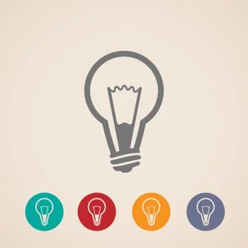 Vector light bulb icons Stock Illustration