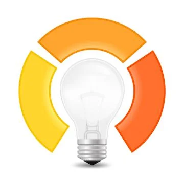 Vector light bulb infographic. Template for lamp diagram, graph, presentation Stock Illustration