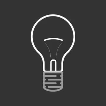 Vector of a light bulb. Logo for energy saving. Incandescent lamp. Stock Illustration